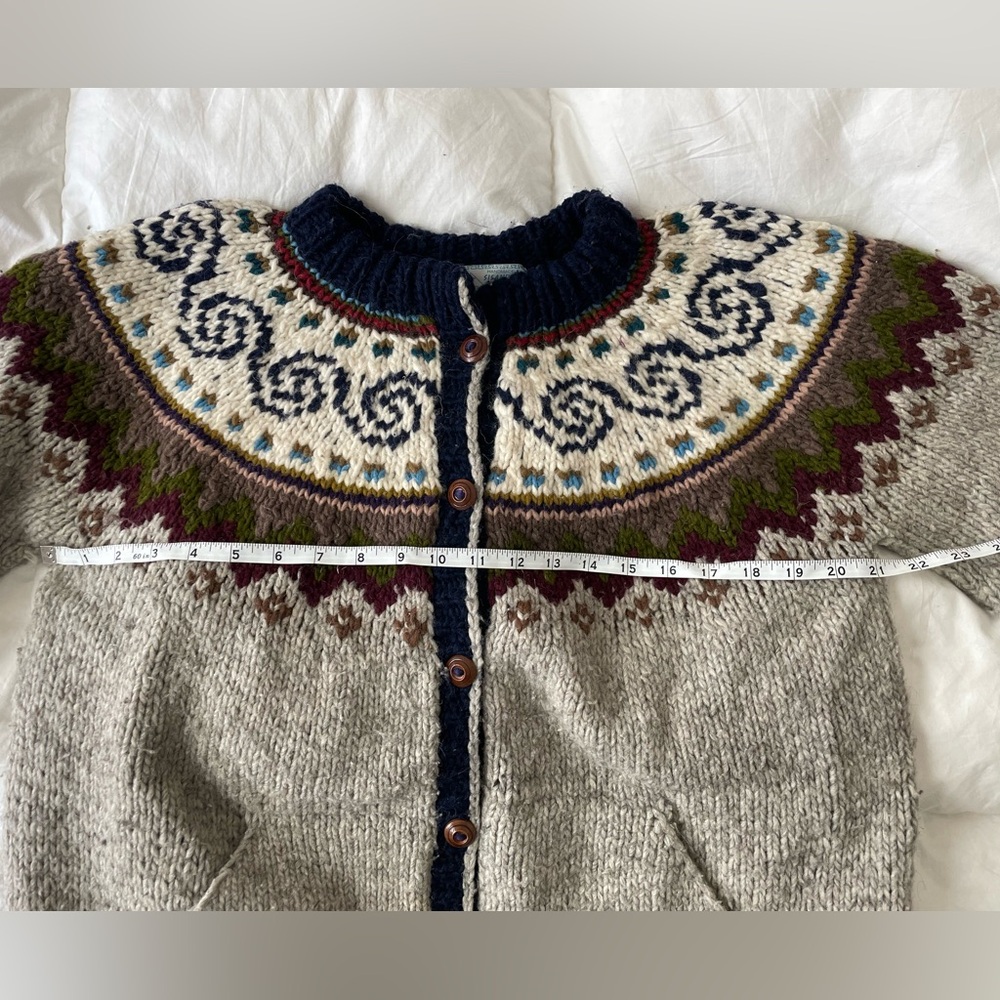 Vintage Handmade Sisandina 100% Natural Wool Sweater - Picture 11 of 14